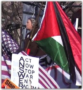 Actress Tyne Daley at the Peace March