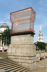Rachel Whiteread's Monument on the fourth plinth in Trafalgar Square 2001