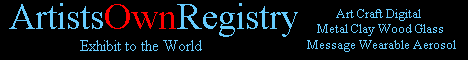 Arts/Crafts Gallery and Registry. NO-commission charges on sales.